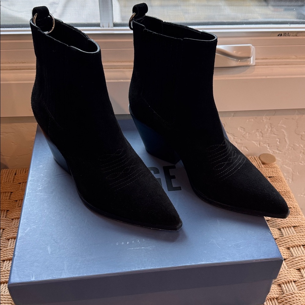 PAIGE Laney Suede Western Boot.